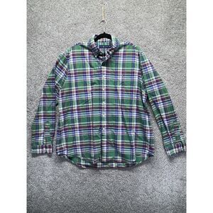 Ralph Lauren Shirt Mens‎ 2XL Green Plaid Color Pony Casual Button Up Long Sleeve